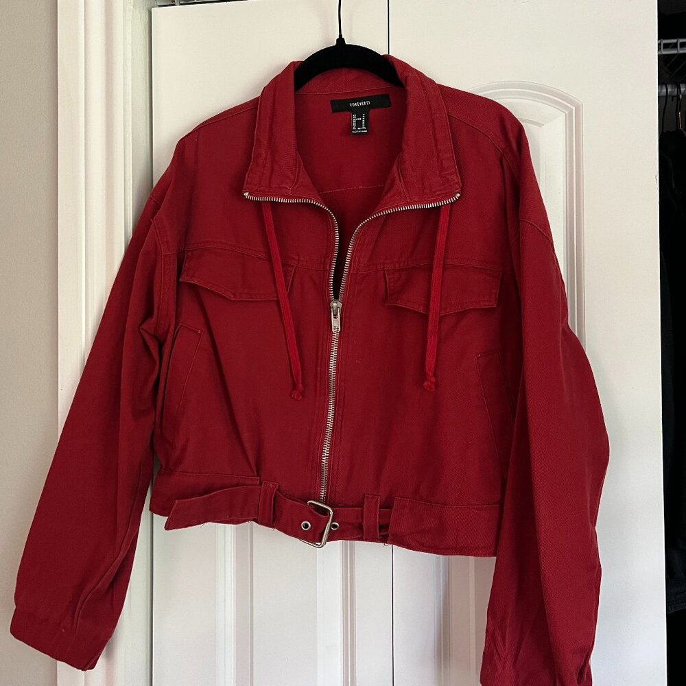 Red Zip-Up Jacket - Picture 3 of 4